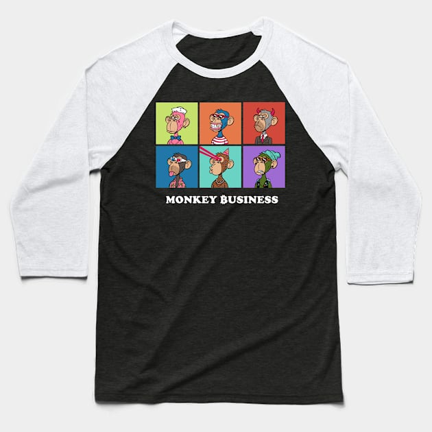 Monkey Business Baseball T-Shirt by Talehoow